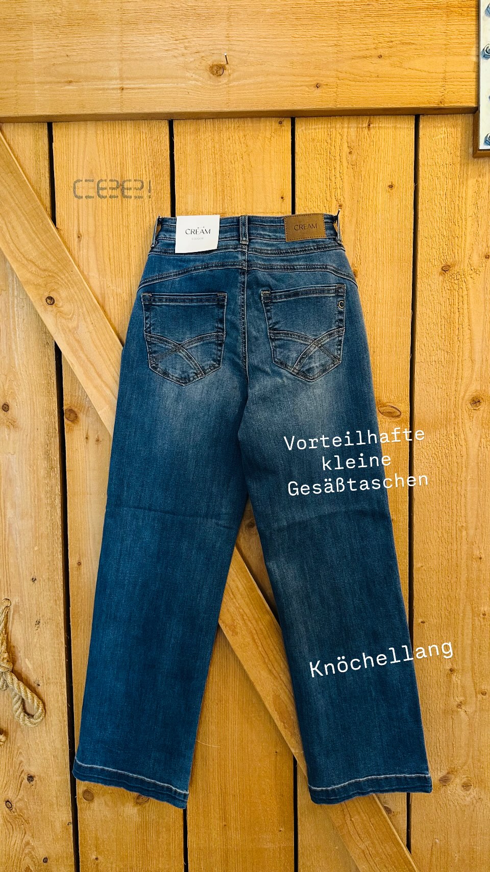 Passformberatung zur CREAM Coco Fit Jeans – Detailansicht des Schnitts und der Passform